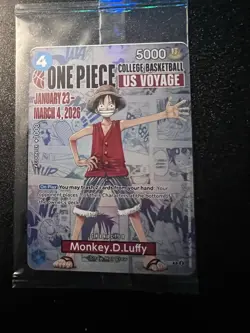 Bandai Namco One Piece Card Monkey.D.Luffy College Basketball US Voyage +1000 C. - Image 1