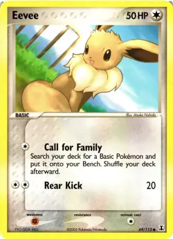 Pokemon TCG Eevee EX Delta Species Card 69/113 Regular Common VLP - Image 1