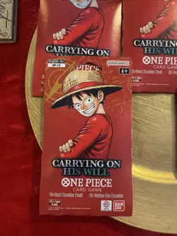 5x ENGLISH One Piece CCG: Carrying On His Will - Sleeved Booster Pack lot OP-13 - Image 2