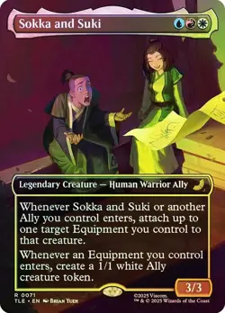 Foil Sokka and Suki (Borderless) [Avatar: The Last Airbender] MTG - Image 1