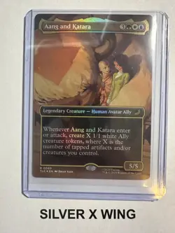 Aang and Katara Borderless Foil, MTG, Avatar: The Last Airbender, TLE, LP *READ* - Image 1