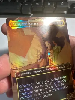 Aang and Katara Borderless Foil, MTG, Avatar: The Last Airbender, TLE, LP *READ* - Image 4
