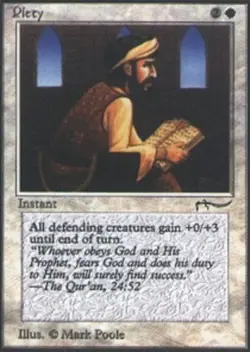 1 x Piety (Dark) - Arabian Nights - NM-Mint - MTG - Image 1