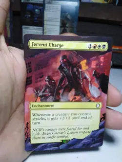 Fervent Charge 215 MTG Fallout Hand Painted Borderless Extended Full Altered Art - Image 2