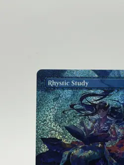 Rhystic Study #91 Anime Borderless Confetti Foil Wilds of Eldraine Magic MTG - Image 2
