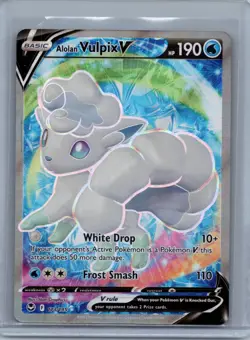 Alolan Vulpix V (Full Art) - SWSH12: Silver Tempest - 173/195 - NM - MTG - Image 1