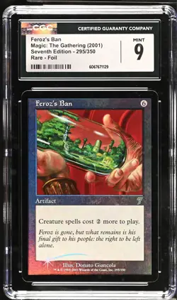 FEROZ'S BAN 7th Edition Foil Rare CGC 9 MTG [Nostalgium] - Image 1