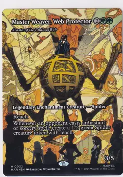 Master Weaver, Web Protector - (Borderless) Marvel's Spider-Man MTG Regular - Image 1