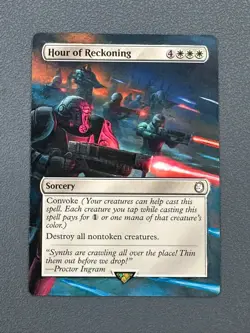 Hour of Reckoning MTG Fallout Hand Painted Borderless Extended Full Altered Art - Image 1