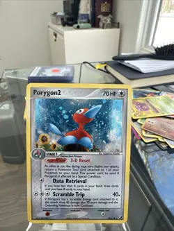 2005 Porygon2 Holo Rare LP+ 12/115 EX Unseen Forces Pokemon TCG Swirl* - Image 1