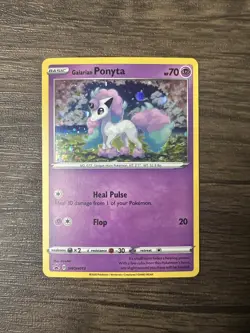 Pokemon TCG Galarian Ponyta SWSH013 Black Star Promo Cosmos Holo NM - Image 1