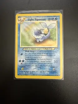 Pokemon TCG Light Vaporeon Neo Destiny Card 52/105 Unlimited Uncommon - Image 1