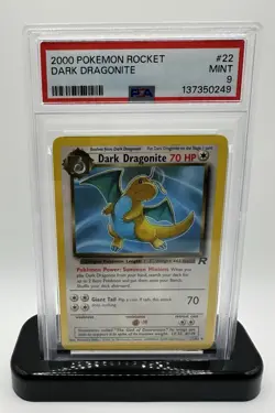 Pokemon Dark Dragonite Team Rocket 22/82 PSA 9 Rare Unlimited English Card - Image 1