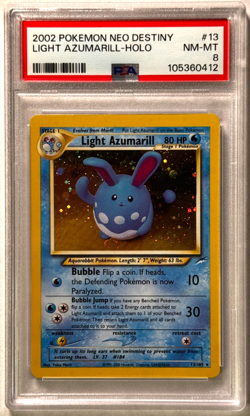 Light Azumarill Holo Rare PSA 8 NM-MT (2002) Pokemon Neo Destiny 13/105 - Image 1
