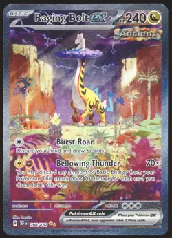 Pokemon TCG Temporal Forces Raging Bolt EX Special Illustration Card 208/162 NM! - Image 1