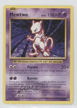Mewtwo Holo Pokemon XY Evolutions 20th Anniversary #51 - Image 1