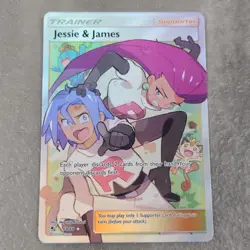 2019 Jesse And James Pokemon TCG Full Art Trainer Card 68/68 Hidden Fates NM - Image 1