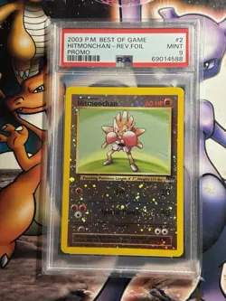 2003 Pokemon ~ Best of Game Promo ~ Hitmonchan-Reverse-Foil #2 ~ PSA 9 MINT - Image 1