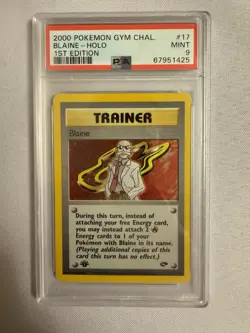 2000 Pokemon - 1st Edition Blaine Holo Rare Trainer Gym Challenge 17/132 - PSA 9 - Image 2