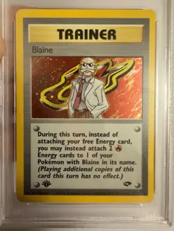 2000 Pokemon - 1st Edition Blaine Holo Rare Trainer Gym Challenge 17/132 - PSA 9 - Image 3