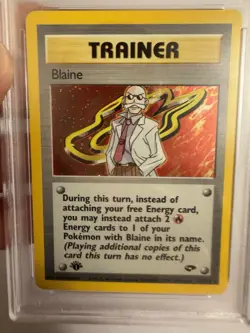 2000 Pokemon - 1st Edition Blaine Holo Rare Trainer Gym Challenge 17/132 - PSA 9 - Image 4