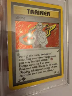 2000 Pokemon - 1st Edition Blaine Holo Rare Trainer Gym Challenge 17/132 - PSA 9 - Image 5