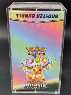Pokemon TCG S&V Prismatic Evolutions Booster Bundle Display Case w/Acrylic Case - Image 1
