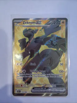 Pokemon TCG Zekrom EX 158/086 Sv: Black Bolt Ultra Rare Full Art Holo EX - Image 1