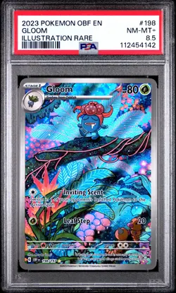 2023 POKEMON OBF EN-OBSIDIAN FLAMES ILLUSTRATION RARE #198 GLOOM PSA 8.5 - Image 1