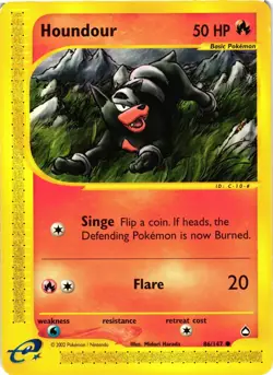 Pokemon TCG Houndour Aquapolis 86/147 Common MP - Image 1