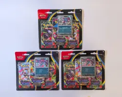 3x Pokemon TCG: Phantasmal Flames 3-Pack Blister, Sneasel & Weavile - Image 1