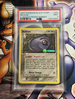 2004 Pokemon ~ e-League Promo ~ Winner ~ Beldum #22 ~ PSA 9 MINT - Image 1