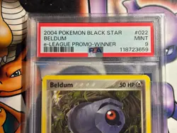 2004 Pokemon ~ e-League Promo ~ Winner ~ Beldum #22 ~ PSA 9 MINT - Image 2