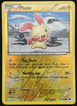 Plusle 39/108 Pokemon TCG Dark Explorers Reverse Holo Common LP - Image 1