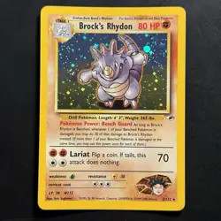 Pokemon Vintage Holo Brock's Rhydon Gym Heroes Wotc 2000 - Image 1