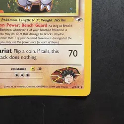 Pokemon Vintage Holo Brock's Rhydon Gym Heroes Wotc 2000 - Image 4