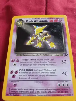 Dark Alakazam 1/82 1st Edition Team Rocket Holo Rare Pokemon Card WOTC - Image 2