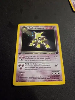 2000 Pokemon Dark Alakazam Holo Rare 1st Edition Team Rocket 1/82 MP/HP - Image 2