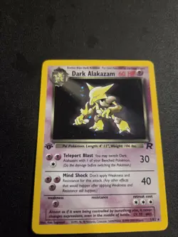 2000 Pokemon Dark Alakazam Holo Rare 1st Edition Team Rocket 1/82 MP/HP - Image 3