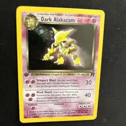 Pokemon Dark Alakazam Team Rocket 1st Edition Holo Rare 1/82 Holo card - Image 1