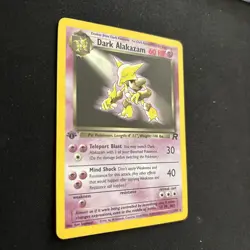 Pokemon Dark Alakazam Team Rocket 1st Edition Holo Rare 1/82 Holo card - Image 2
