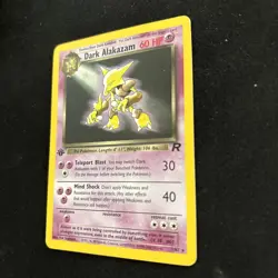 Pokemon Dark Alakazam Team Rocket 1st Edition Holo Rare 1/82 Holo card - Image 3