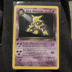 2000 Pokemon Dark Alakazam Holo Rare 1st Edition Team Rocket 1/82 MP/HP - Image 3