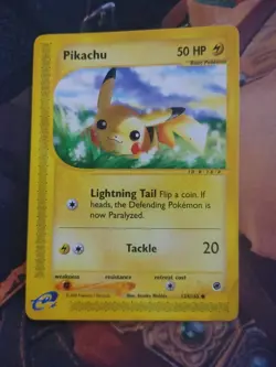 Pokemon TCG Pikachu #124/165 Unlimited CCG Expedition - Image 1