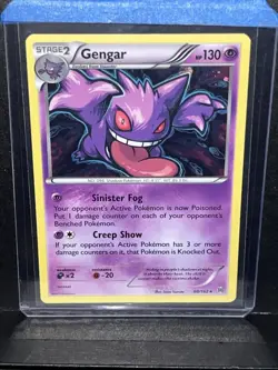 2015 Pokemon Gengar XY Breakthrough Cosmo 60/162 Pokemon TCG Error Print Line - Image 1