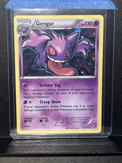2015 Pokemon Gengar XY Breakthrough Cosmo 60/162 Pokemon TCG Error Print Line - Image 2