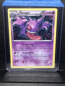 2015 Pokemon Gengar XY Breakthrough Cosmo 60/162 Pokemon TCG Error Print Line - Image 3
