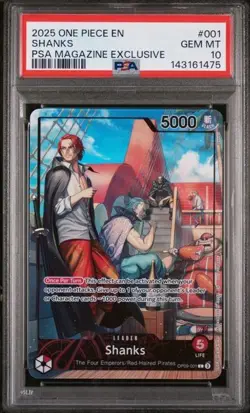Shanks OP09-001 - One Piece PSA Magazine Promo - PSA 10 - Image 1