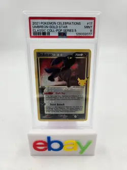 2021 POKEMON CELEBRATIONS CLASSIC COLL #17 UMBREON-GOLD STAR PSA 9 129332077 - Image 1