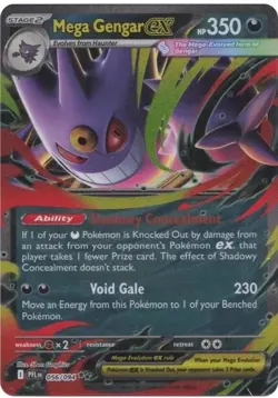 Mega Gengar ex - 056/094 - Double Rare - Phantasmal Flames - Pokemon Card - NM/M - Image 1